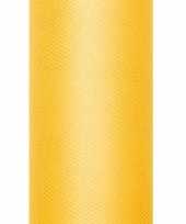 Rolletje tule stof geel 15 cm breed
