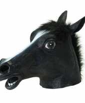 Rubberen paarden maskers zwart
