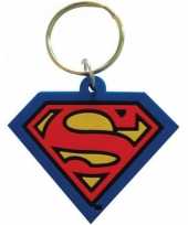 Rubberen sleutelhanger met ijzeren ring superman