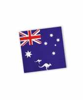 Servetten met vlag van australie 20x