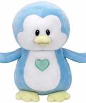 Speelgoed knuffeldier blauwe pinguin ty baby twinkles 24 cm