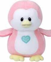 Speelgoed knuffeldier roze pinguin ty baby penny 24 cm