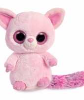 Speelgoed roze vos knuffel 28 cm