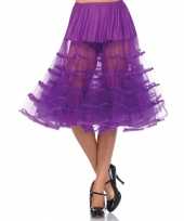 Verkleed lange petticoat fel paars voor dames