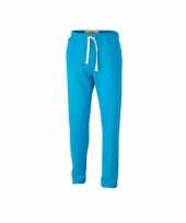 Vintage joggingbroeken turquoise met zakken voor heren