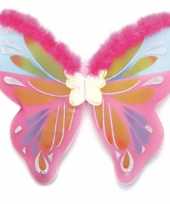 Vlinder vleugels met roze bont