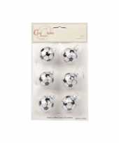 Voetbal kerstballen 6 stuks 10068196