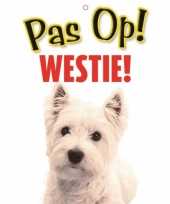 Waakbord west highland white terrier hond