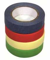 Washi knutsel tape set 4 kleuren