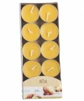 Waxinelichtjes geel met mango geur 10 stuks