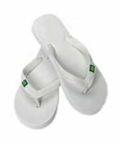Witte flip flop slippers voor heren
