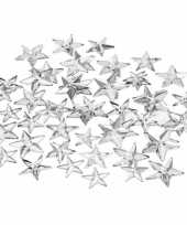 Zilveren decoratie plak diamantjes ster