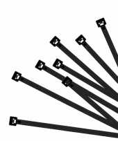 Zwarte kabelbinders 20 cm 100 stuks